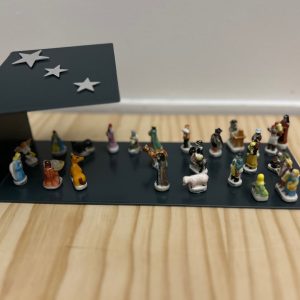 Gris Granit (GM) / Santons Marie-Hélène brillants pour calendrier (Pastorale)